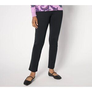 Women With Control Trousers Size Large Regular Ponte Straight Leg Pant Black NEW